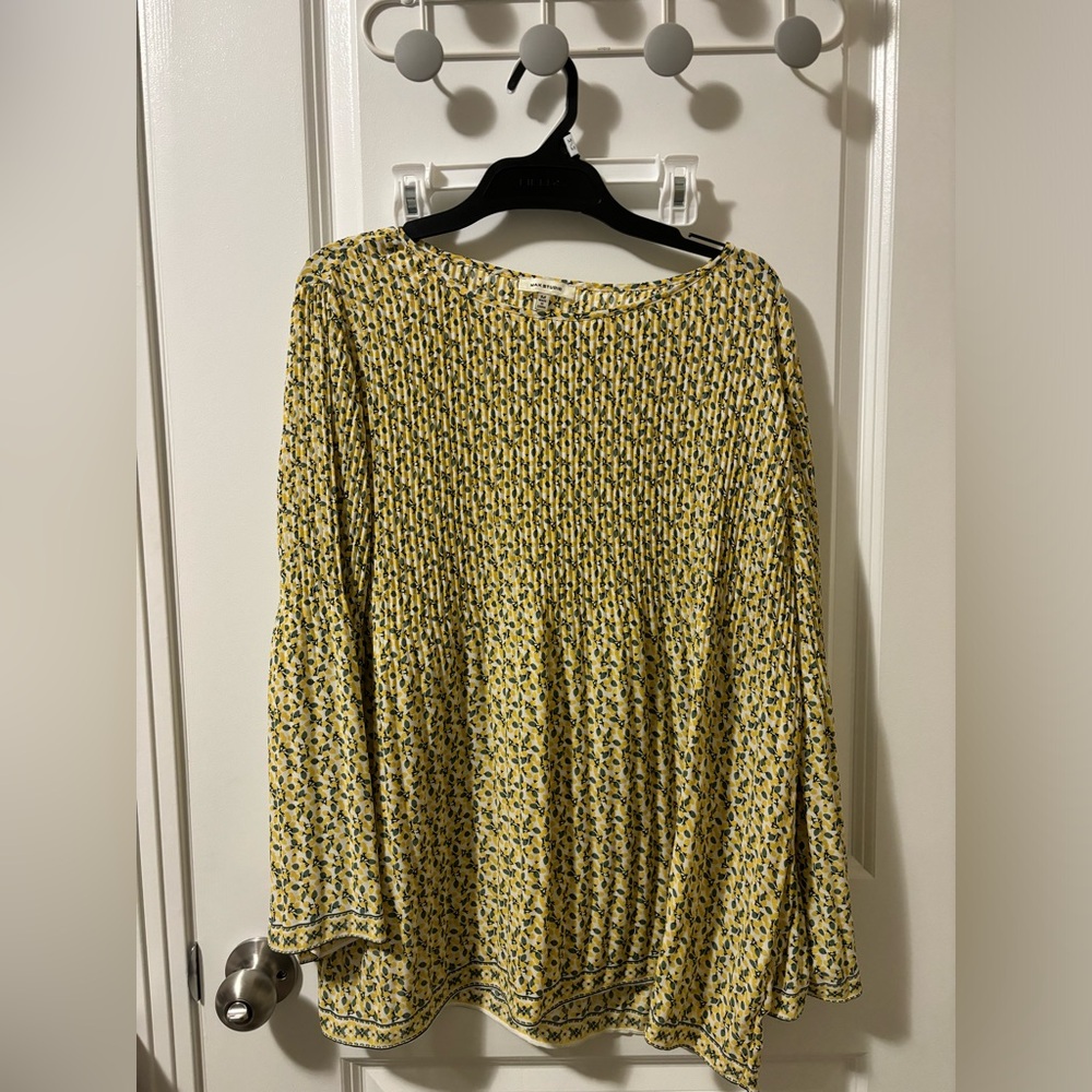 Lemonprint chiffon top